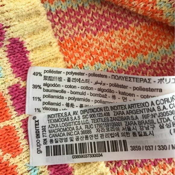 ZARA Retro FLORAL CROPPED SWEATER Vest sz medium M - Picture 8 of 9